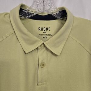 Rhone Yellow Hint Of Green Classic Style Polo Size XL
